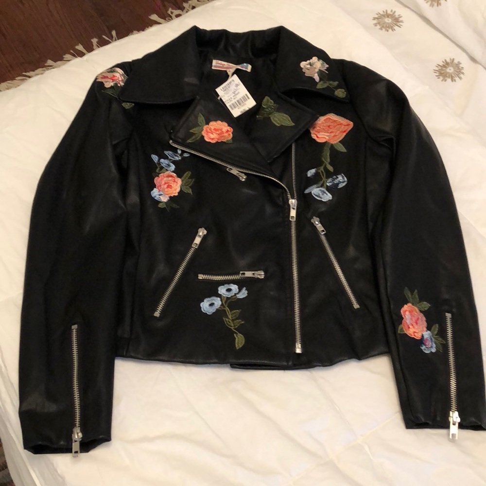 Vintage Havana Moto Jacket, Girls’ Sz L.  BNWT